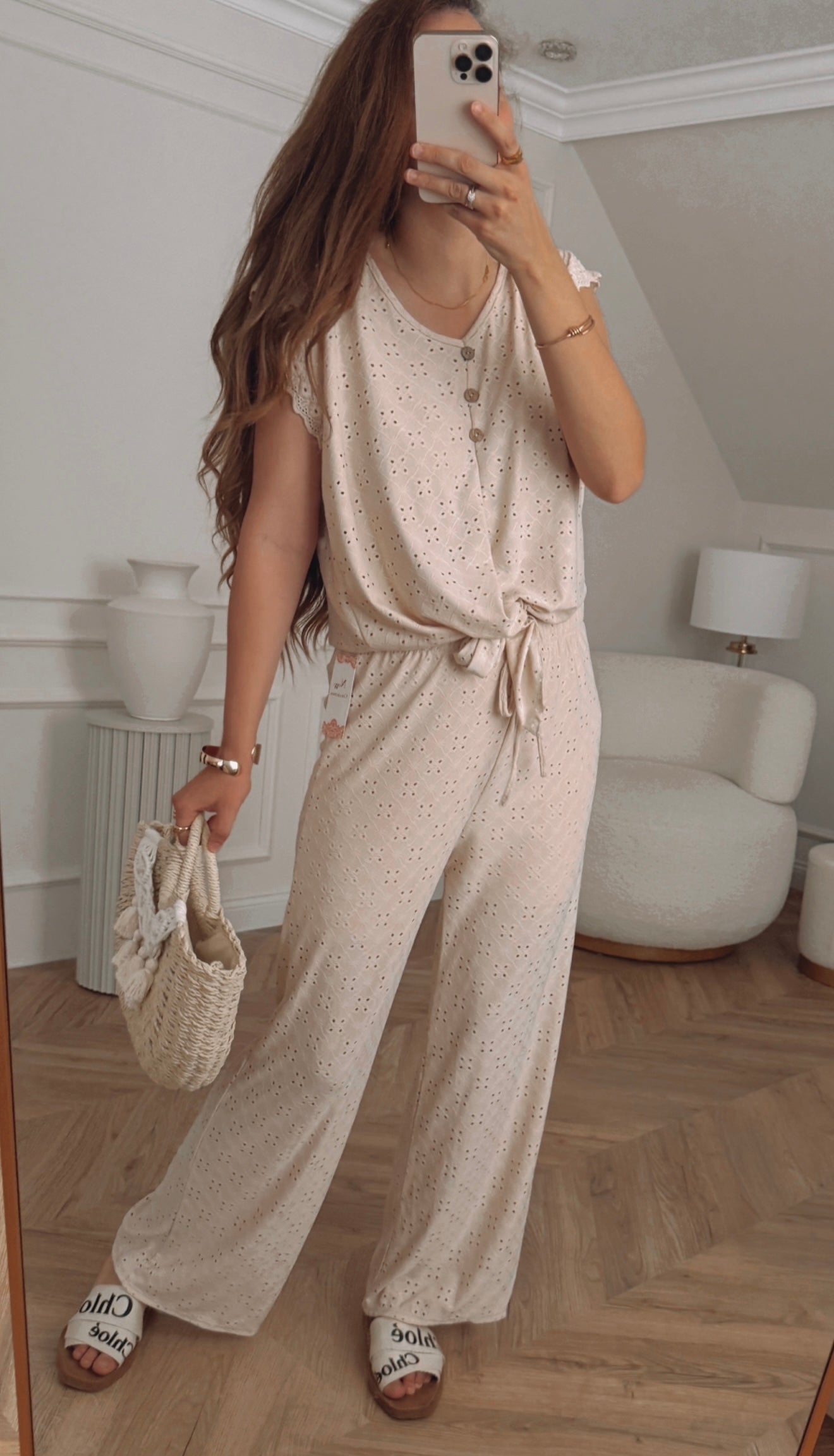 Set komplet boho ażurowy wiskoza