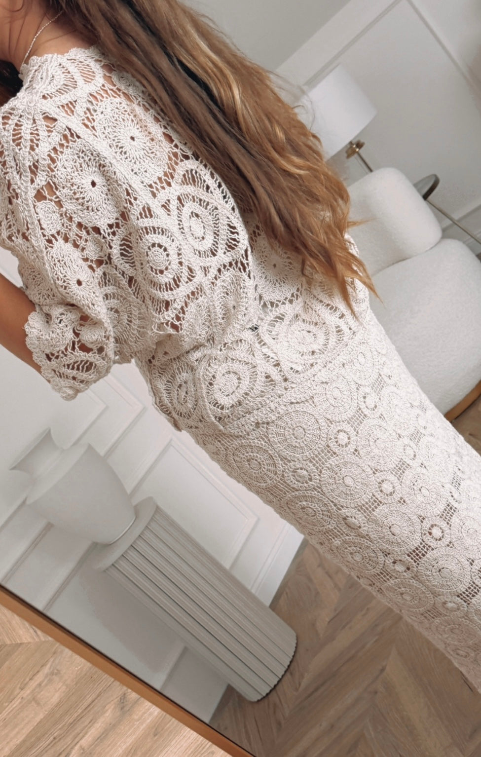 Ażurowa bluzka z bawełny – oversize