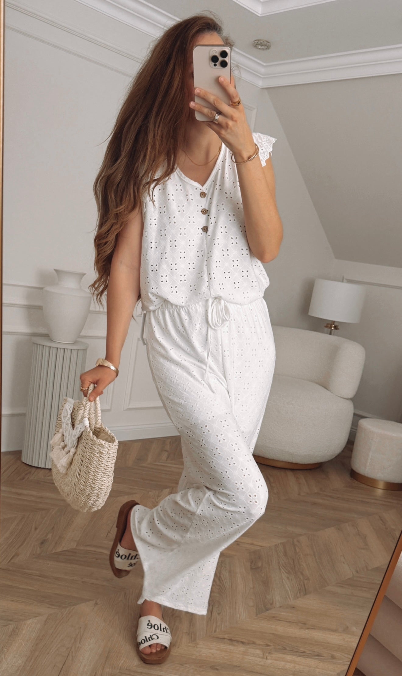 Set komplet boho ażurowy wiskoza