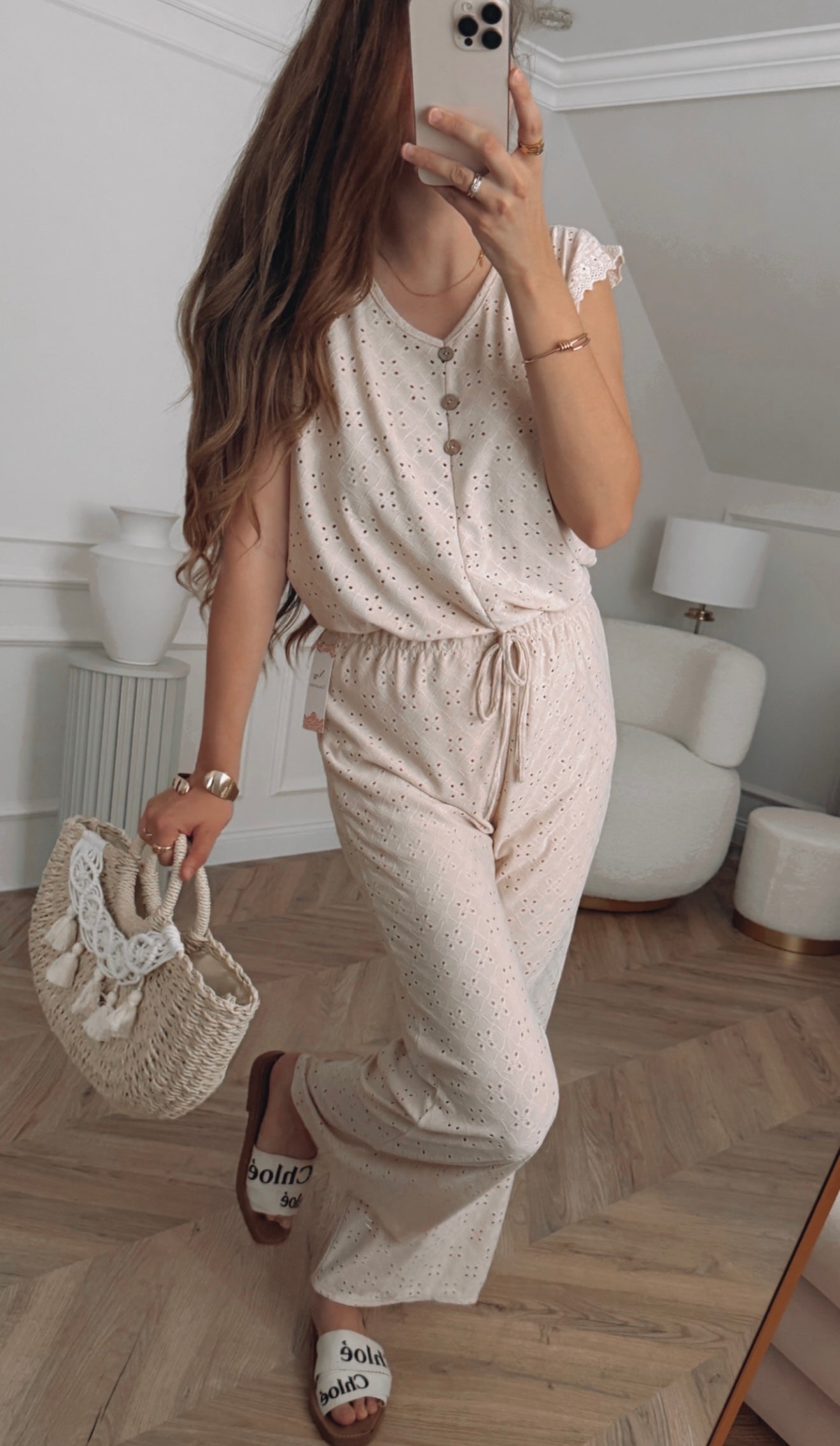 Set komplet boho ażurowy wiskoza