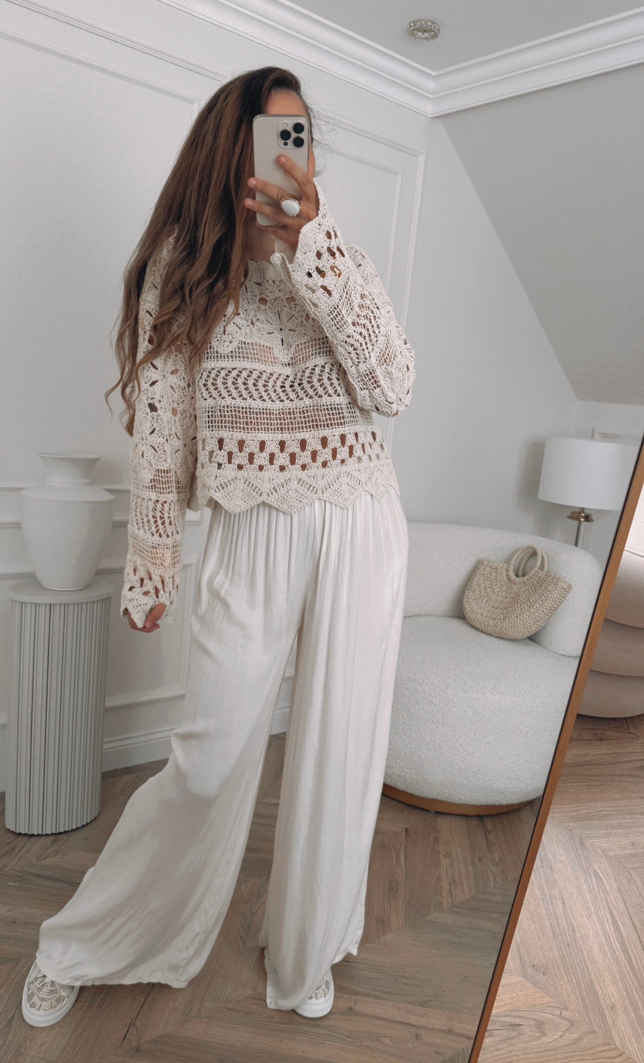 Bluzka boho ażurowa oversize rozmiar uniwersalny